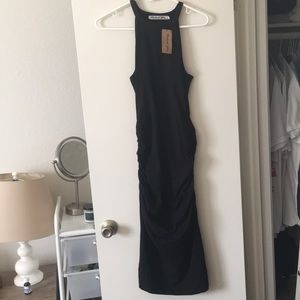 Michael Stars Black Halter Midi Dress, Size L